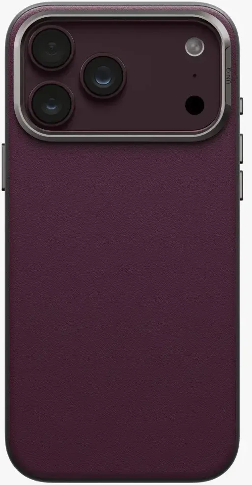 Dėklas UNIQ Lyden DS, skirtas iPhone 18 Pro Max / 17 Pro Max, Magclick įkrovimas, bordo spalvos