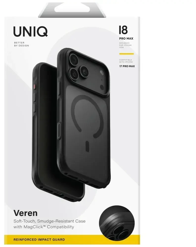 Dėklas UNIQ Veren do iPhone 18 Pro Max / 17 Pro Max Magclick Charging smoky frost
