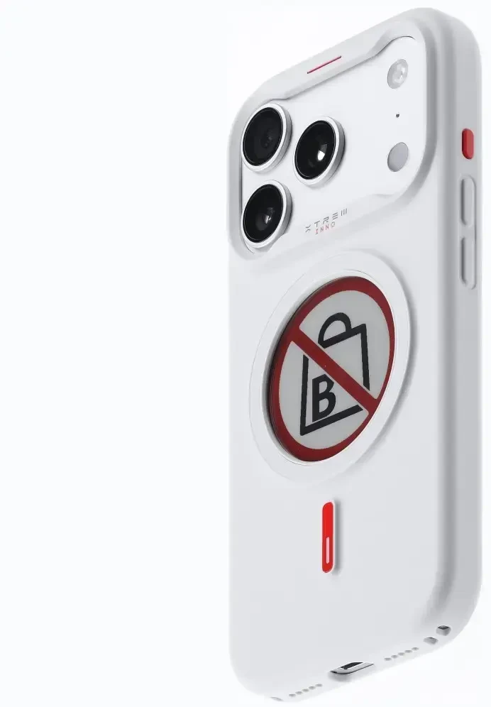 Dėklas XTREM Instant Custom E-INK skirtas iPhone 17 Pro baltas