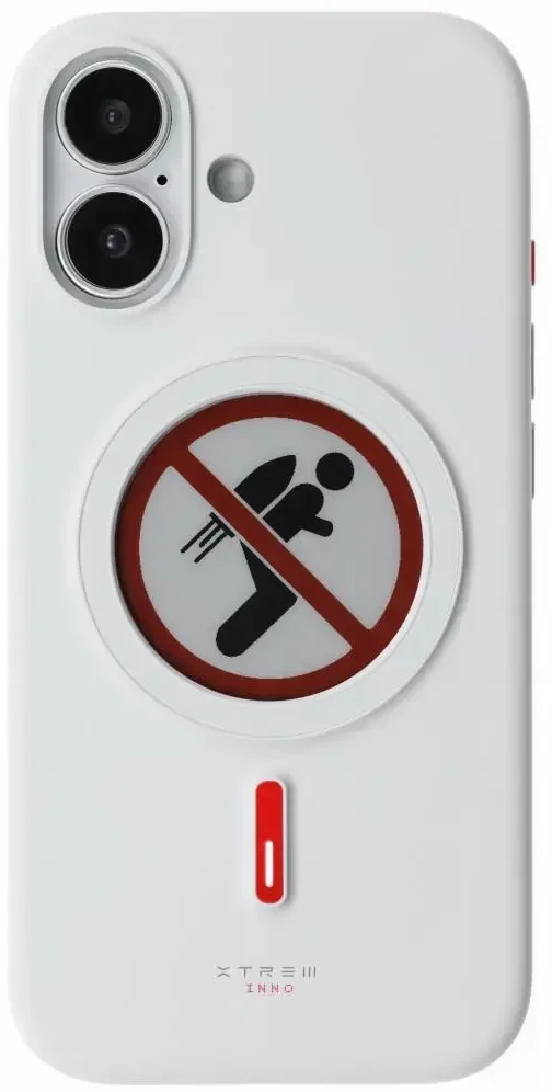 Dėklas XTREM Instant Custom E-INK, skirtas iPhone 17, baltas