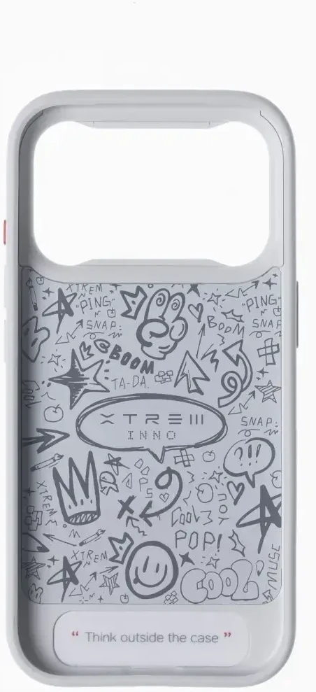 Dėklas XTREM Instant Custom E-INK skirtas iPhone 18 Pro/ 17 Pro baltas