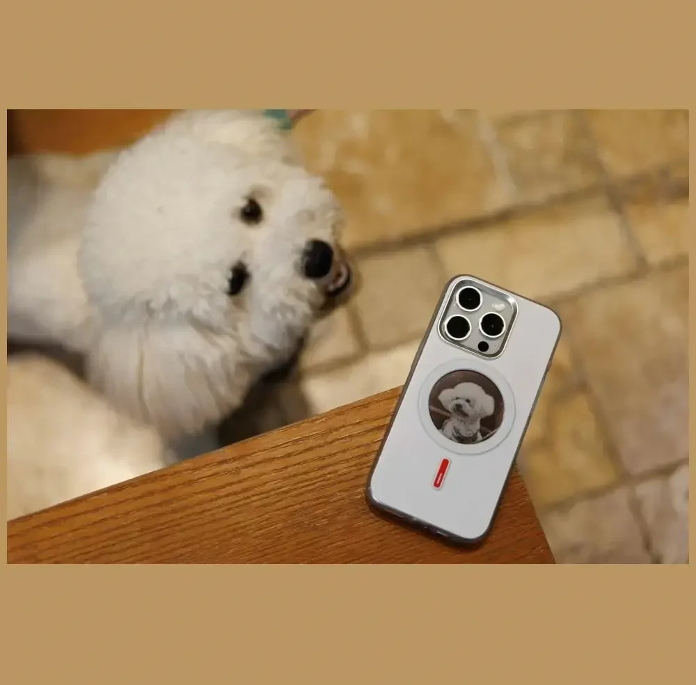 Dėklas XTREM Instant Custom E-INK skirtas iPhone 15 Pro baltas