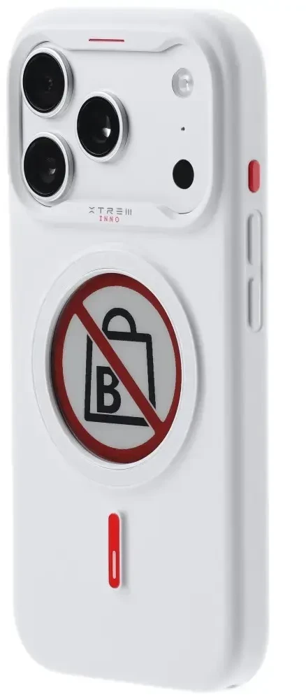 Dėklas XTREM Instant Custom E-INK skirtas iPhone 17 Pro baltas