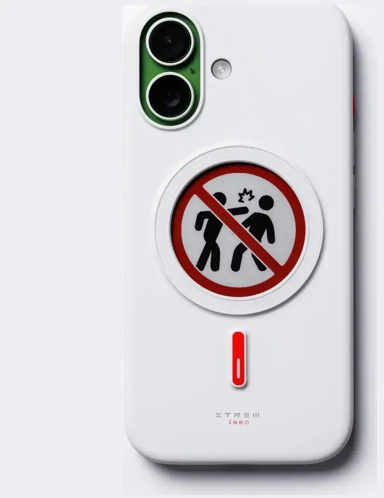 Dėklas XTREM Instant Custom E-INK, skirtas iPhone 17, baltas