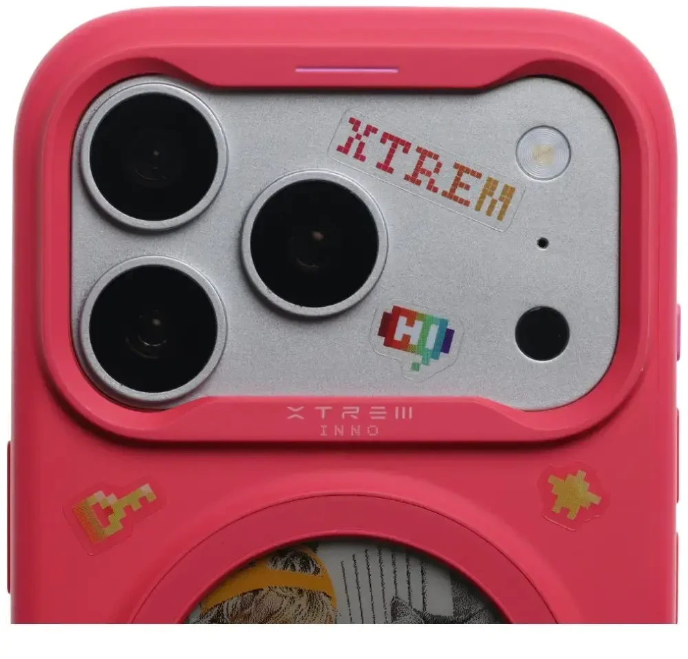 Dėklas XTREM Instant Custom E-INK, skirtas iPhone 18 Pro Max/ 17 Pro Max, rožinis