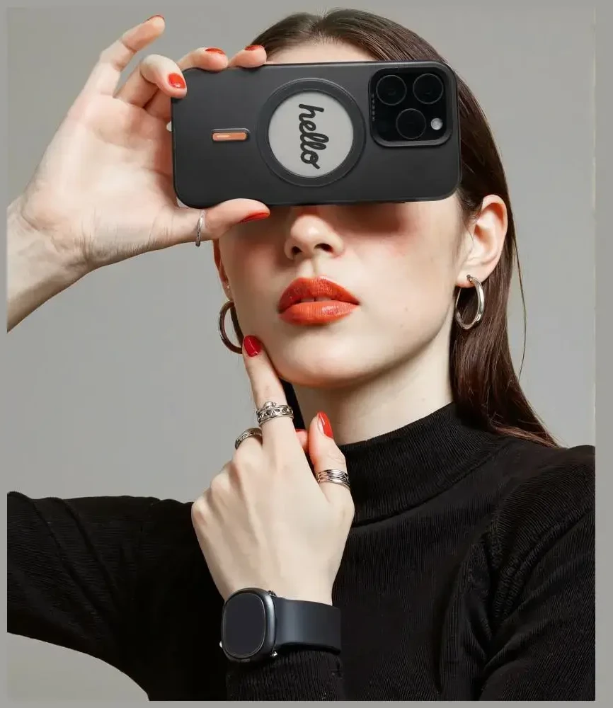 Dėklas XTREM Instant Custom E-INK skirtas iPhone 15 Pro juodas