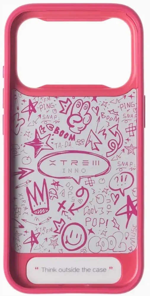 Dėklas XTREM Instant Custom E-INK, skirtas iPhone 18 Pro Max/ 17 Pro Max, rožinis
