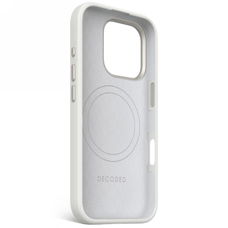 Decoded AntiMicrobial Silikoninis Backcover MagSafe Apple iPhone 16 Pro - dėklas telefonui pilkos spalvos