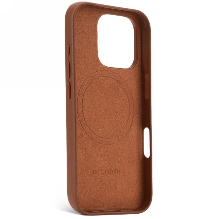 Decoded Leather Backcover MagSafe Apple iPhone 16 Pro - dėklas telefonui rudos spalvos