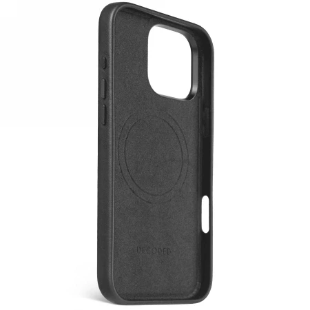 Decoded Leather Backcover MagSafe Apple iPhone 16 Pro Max - dėklas telefonui juodos spalvos