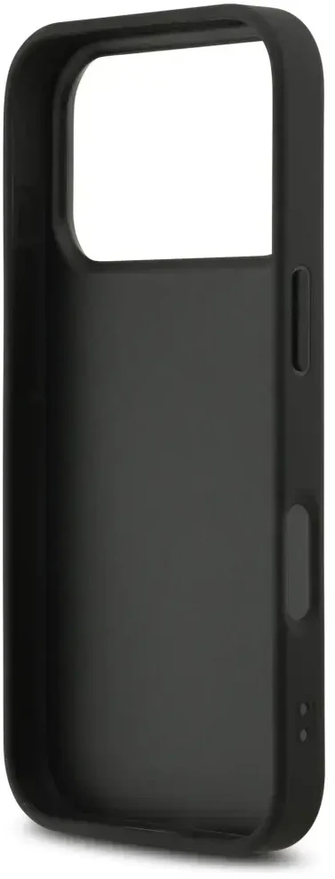 Dėklas DKNY Repeat Texture Pattern with Tonal Stripe skirtas Apple iPhone 17 Pro Max juodos spalvos
