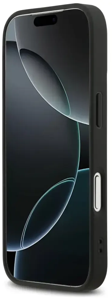 Dėklas DKNY Repeat Texture Pattern with Tonal Stripe skirtas Apple iPhone 17 Pro Max juodos spalvos