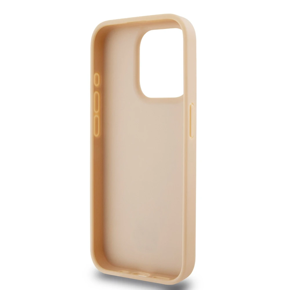 DKNY PU oda languotas raštas ir juostelės dėklas telefonui iPhone 13 Pro, rožinės spalvos