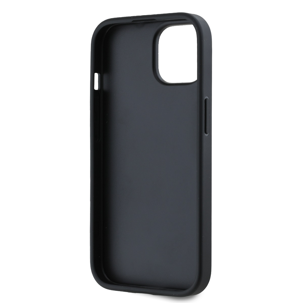 DKNY PU Leather Repeat Pattern Card Pocket dėklas telefonui Apple iPhone 14 juodos spalvos