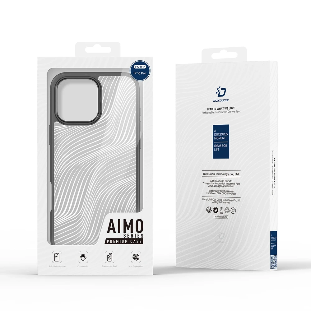 Dux Ducis Aimo Apple iPhone 16 Pro Max – dėklas telefonui juodos spalvos
