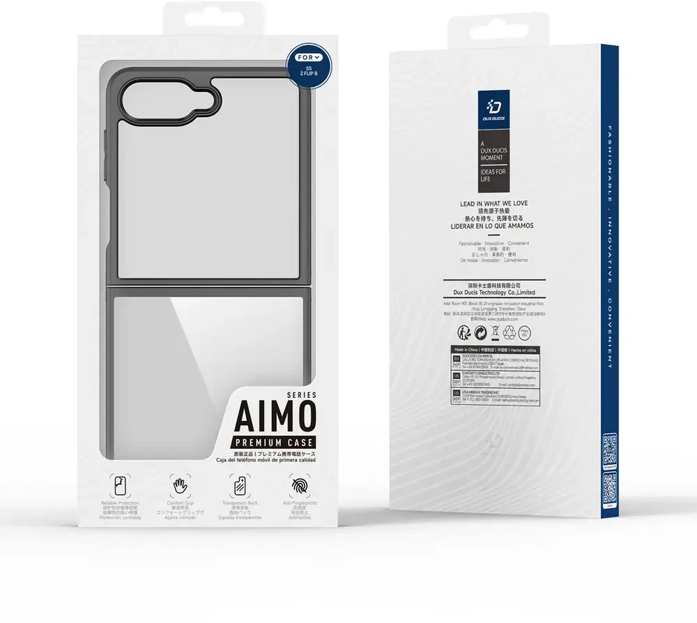 Dux Ducis Aimo dėklas Samsung Galaxy Z Flip 8 – juodos spalvos