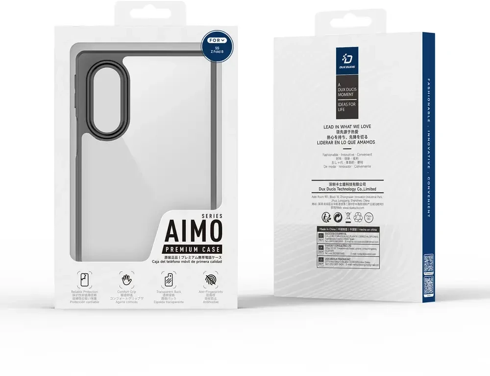Dux Ducis Aimo dėklas Samsung Galaxy Z Fold 8 Wide – juodos spalvos