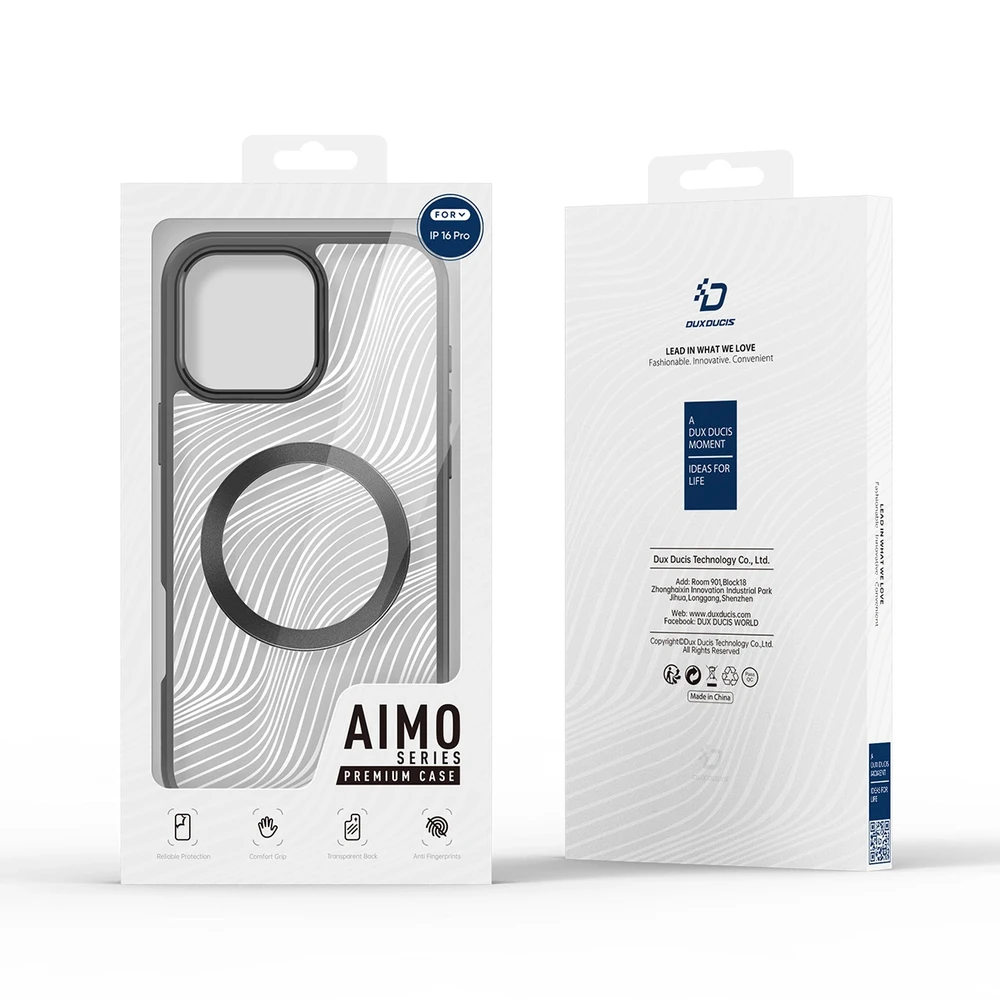 Dux Ducis dėklas AIMO MAG compatible su MagSafe skirtas Apple iPhone 16 Pro juodos spalvos