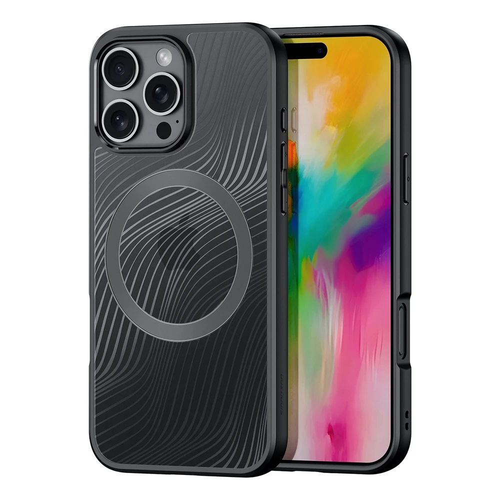 Dux Ducis dėklas AIMO MAG compatible su MagSafe skirtas Apple iPhone 16 Pro juodos spalvos