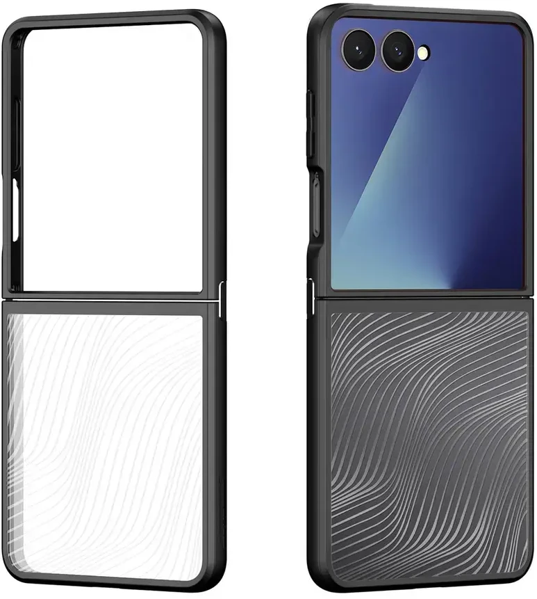 Dux Ducis Aimo dėklas skirtas Samsung Galaxy Z Flip7 – juodos spalvos