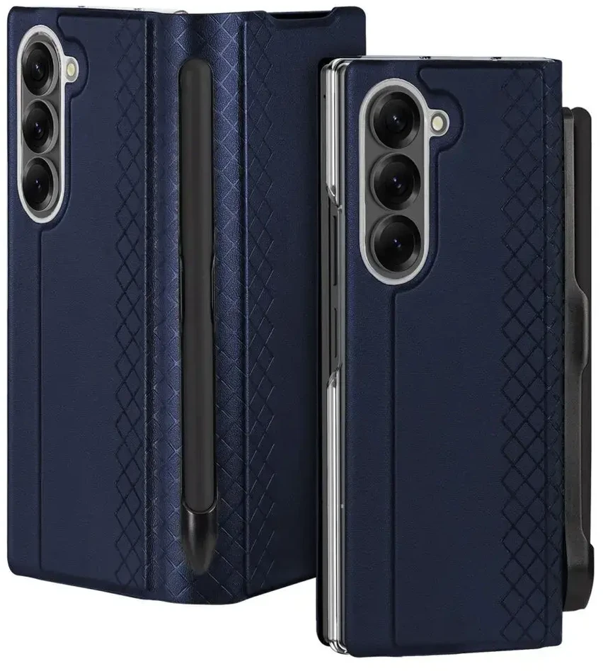 DUX DUCIS BRIL rašiklio laikiklio dėklas, skirtas SAMSUNG Z FOLD 7, mėlynas