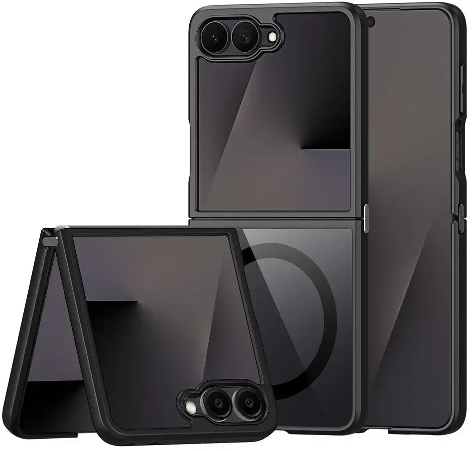 Dux Ducis Aimo Mag dėklas Samsung Galaxy Z Flip 8 Compatible with MagSafe – juodos spalvos
