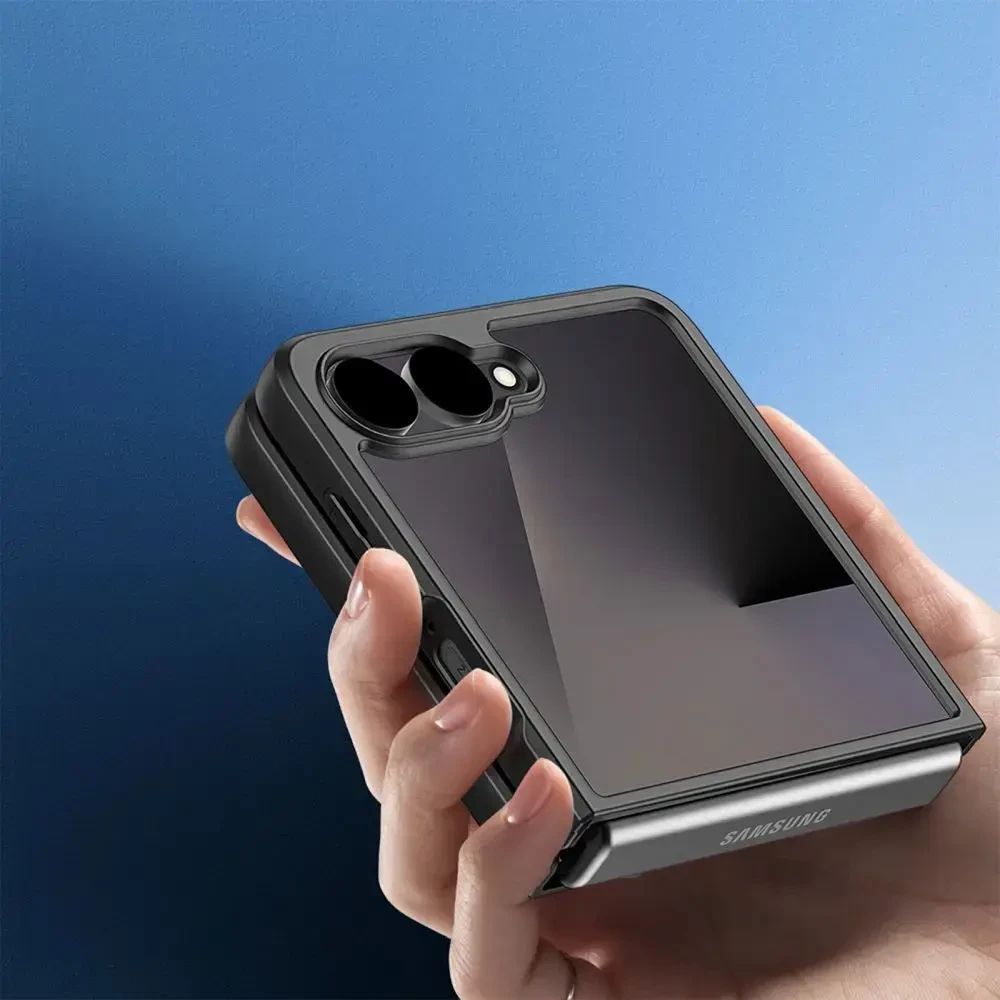 Dux Ducis Aimo Mag dėklas Samsung Galaxy Z Flip 8 Compatible with MagSafe – juodos spalvos