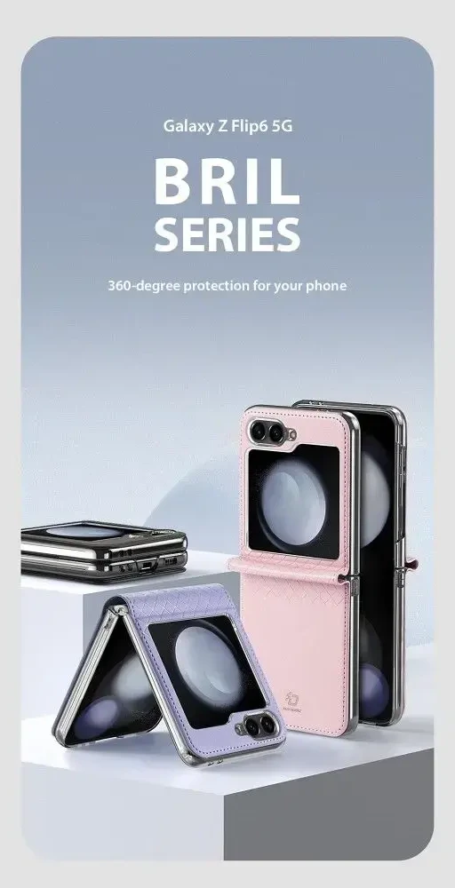 Dėklas Dux Ducis Bril Samsung F741 Z Flip6/F761 Z Flip7 FE violetinis