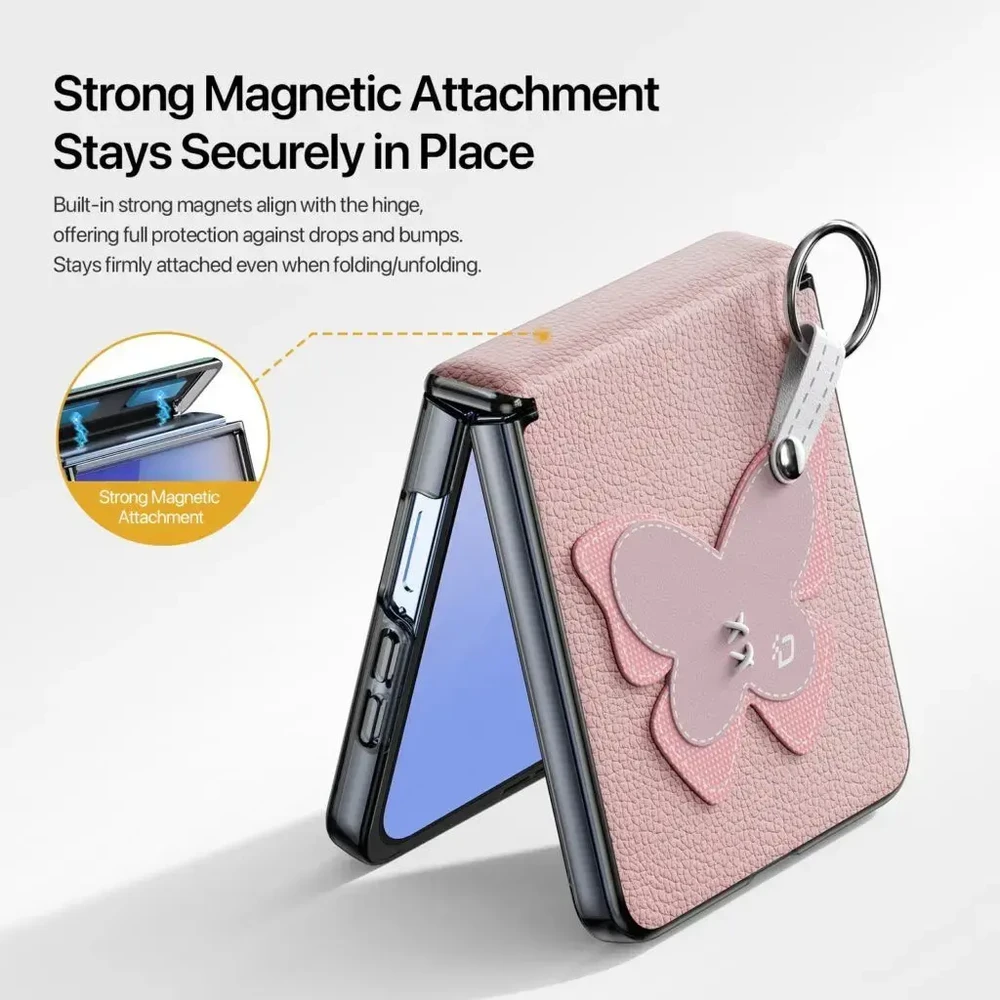 DUX DUCIS LUVY dėklas, skirtas SAMSUNG Z FLIP 7, rožinis