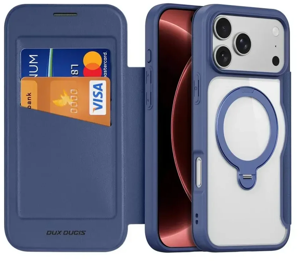 Dėklas DUX DUCIS case SKIN X PRO compatible with MagSafe for iPhone 18 Pro Max / 17 Pro Max (Open Ring Version) mėlynas