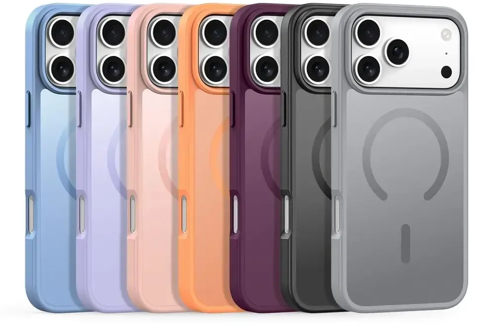 DUX DUCIS dėklas YIND, suderinamas su MagSafe, skirtas iPhone 18 Pro / 17 Pro (atviro žiedo versija) šviesiai rožinė