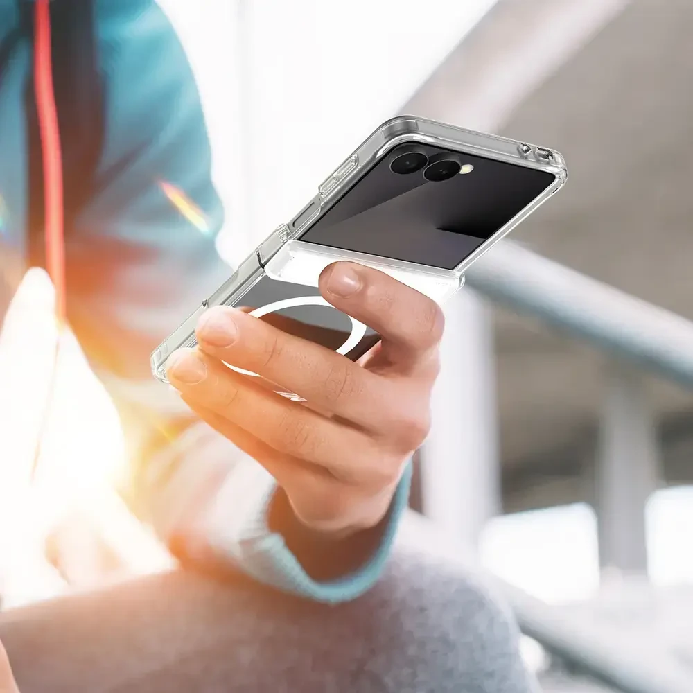 Dėklas DUX DUCIS futerał CLIN MAG kompatybilny su MagSafe do SAMSUNG Z Flip 8 transparentny
