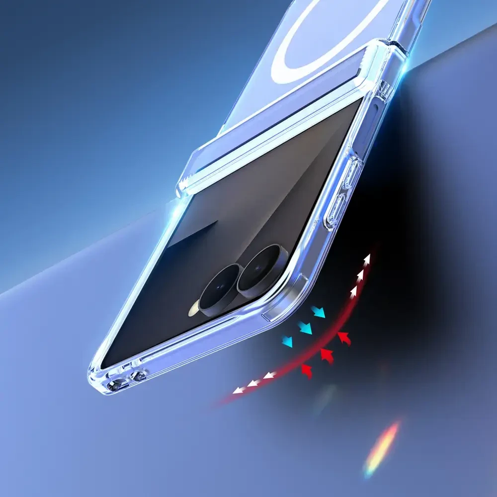 Dėklas DUX DUCIS futerał CLIN MAG kompatybilny su MagSafe do SAMSUNG Z Flip 8 transparentny