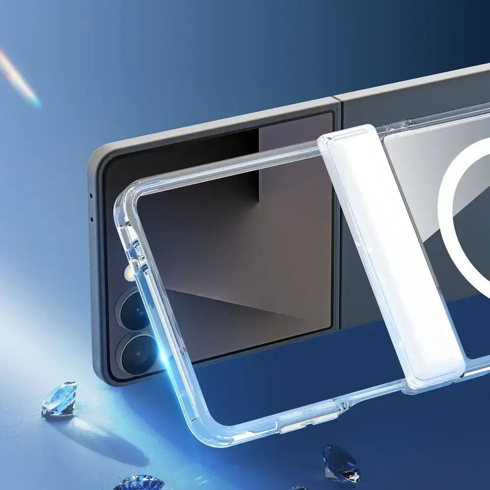 Dėklas DUX DUCIS futerał CLIN MAG kompatybilny su MagSafe do SAMSUNG Z Flip 8 transparentny