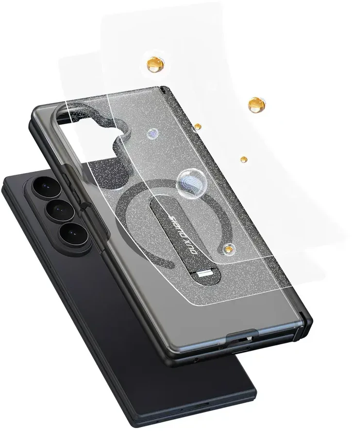 Dėklas Dux Ducis Kind Case for Samsung Galaxy Z Fold 8 Ultra / Z Fold 7 with Stand Compatible with MagSafe - Juodas