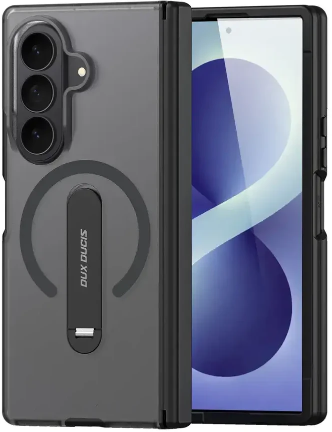 Dėklas Dux Ducis Kind Case for Samsung Galaxy Z Fold 8 Ultra / Z Fold 7 with Stand Compatible with MagSafe - Juodas