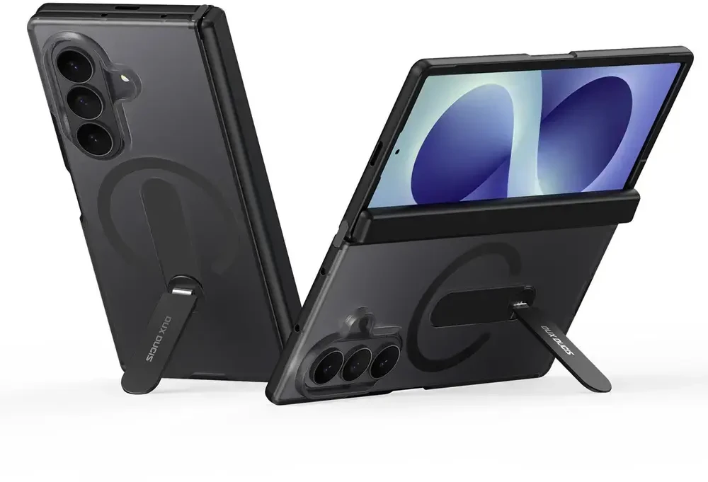 Dėklas Dux Ducis Kind Case for Samsung Galaxy Z Fold 8 Ultra / Z Fold 7 with Stand Compatible with MagSafe - Juodas