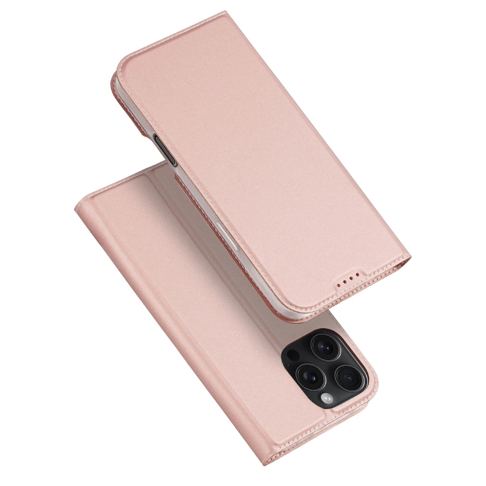 Dux Ducis atverčiamas dėklas SKIN PRO skirtas Apple iPhone 16 Pro Max rožinės spalvos