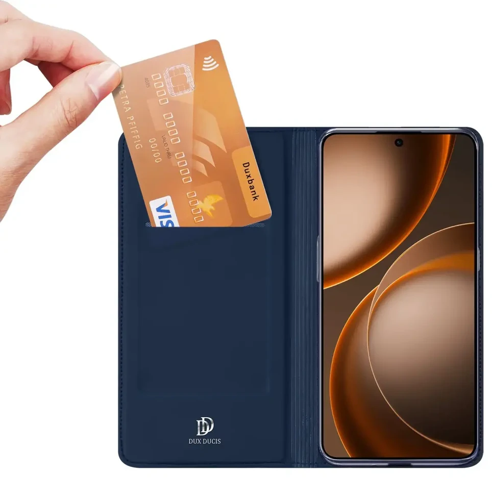 DUX DUCIS piniginės dėklas SKIN PRO, skirtas OPPO FIND X9 Ultra mėlynas