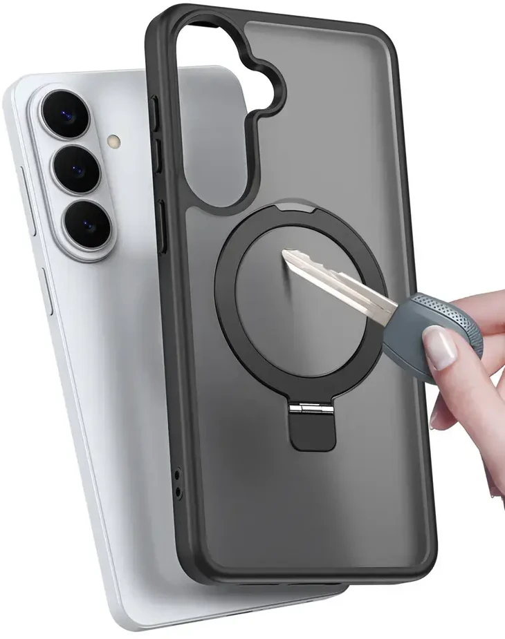 Dėklas Dux Ducis Yind Magnetic Stand Samsung S942 S26 juodas
