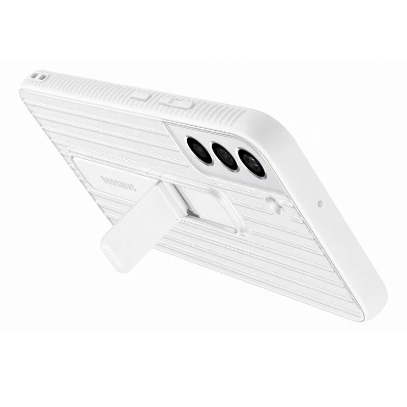 RS906CWE apsauginis stovimas dangtelis, skirtas Samsung Galaxy S22 Plus, Baltas (Baltas)
