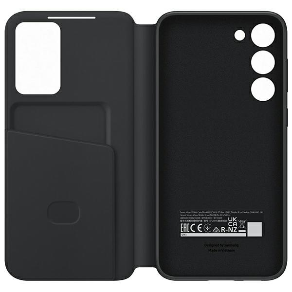 Samsung Galaxy S23+ Smart View piniginės dėklas Juodas