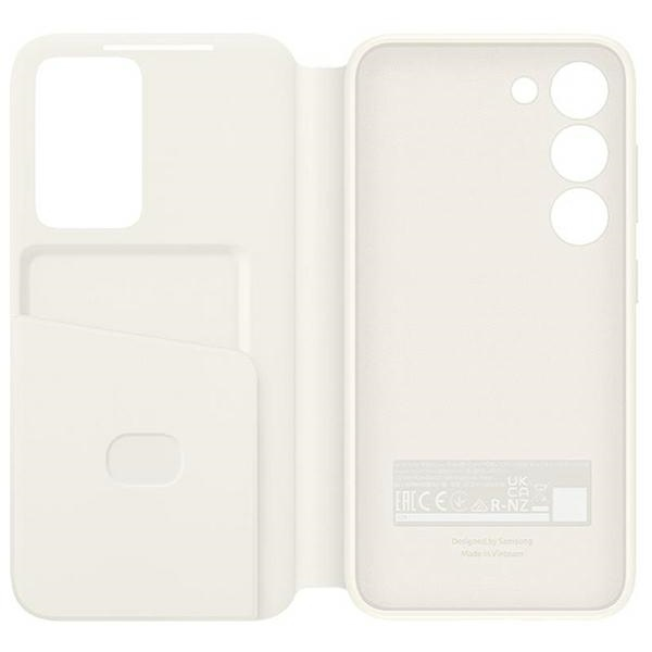 Dėklas Samsung Galaxy S23+ Smart View Wallet Case Kremas