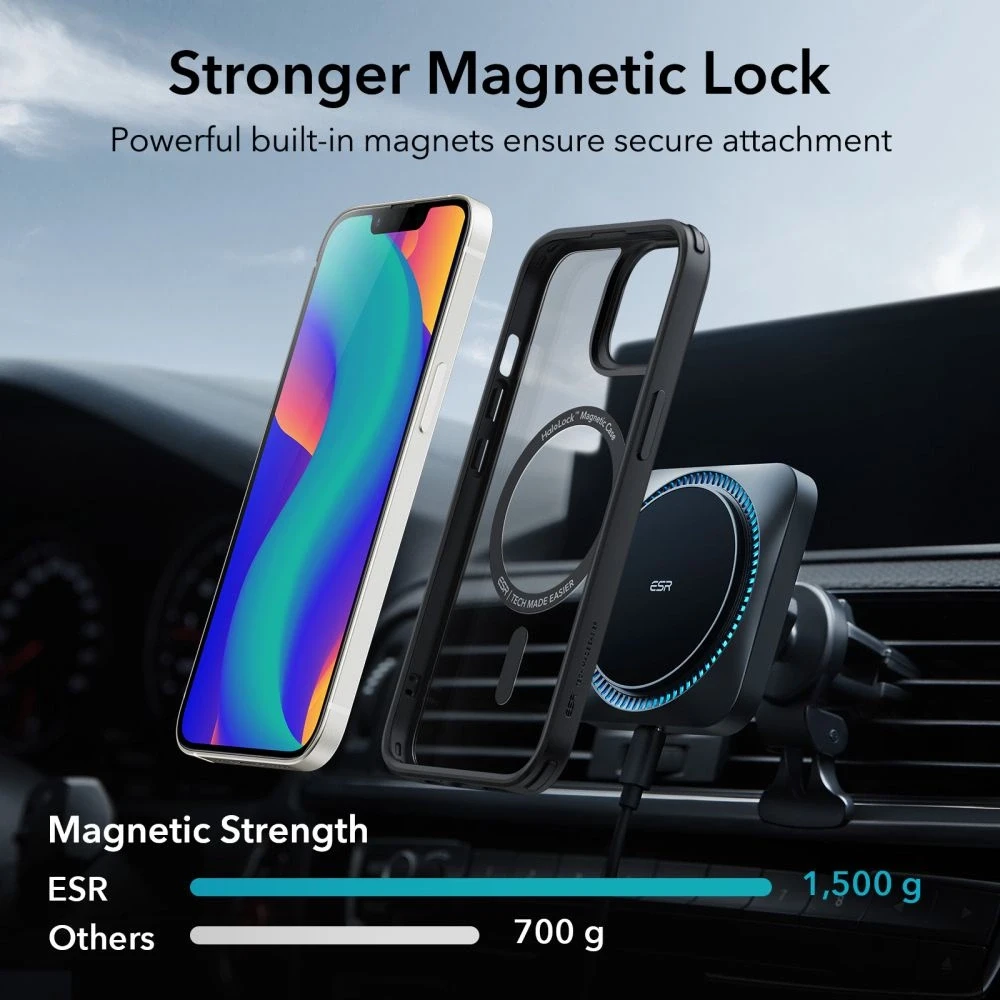 Dėklas ESR Classic Hybrid iPhone 14 Plus, Clear Juodas