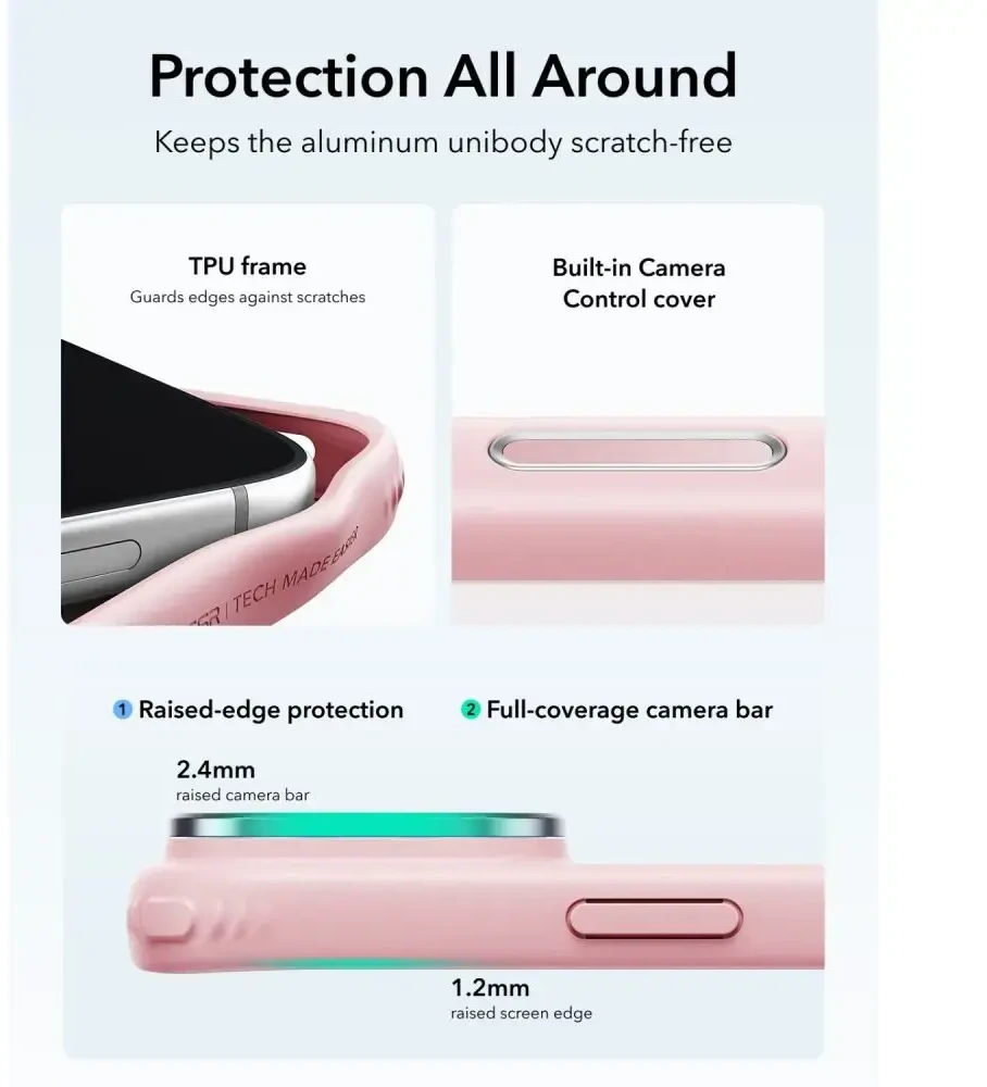 Dėklas ESR CLASSIC HYBRID KICKSTAND MAGSAFE IPHONE 17 PRO MAX / 18 PRO MAX FROSTED BUBBLEGUM Rožinis