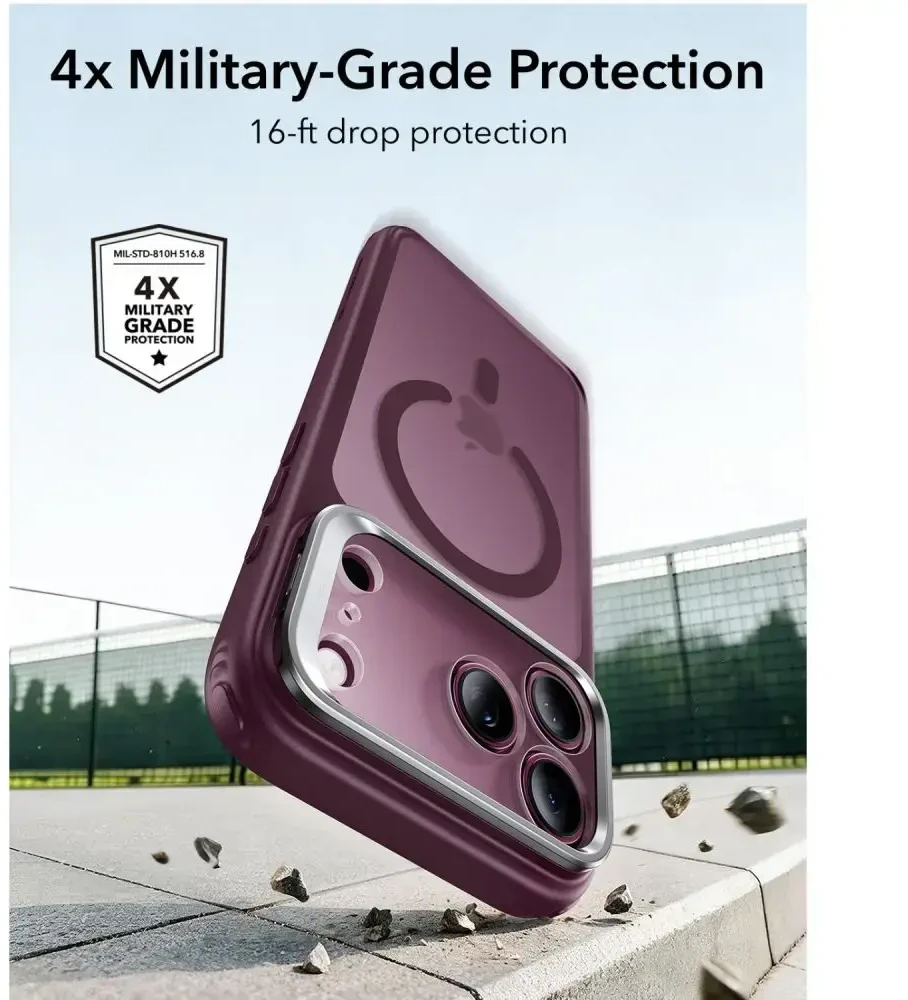 Dėklas Esr Classic Hybrid Kickstand Magsafe iPhone 17 Pro Max / 18 Pro Max frosted deep burgundy