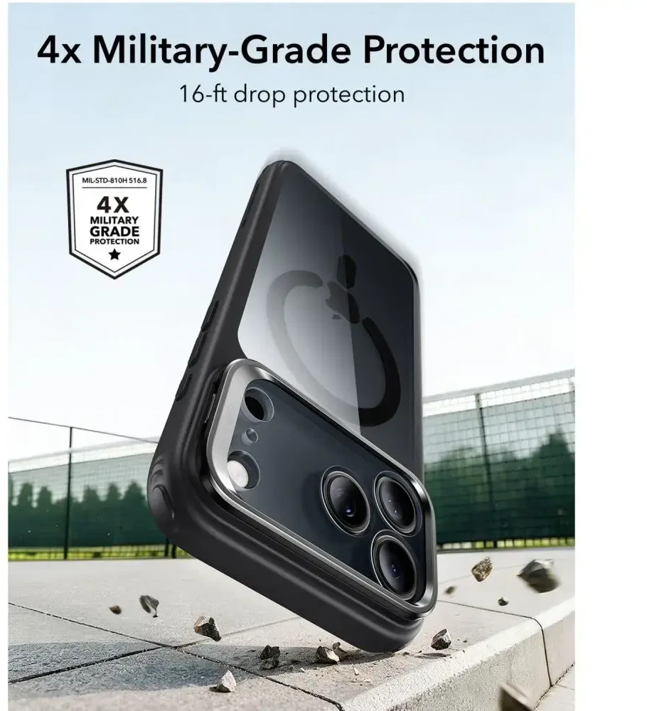 Dėklas Esr Classic Hybrid Kickstand Magsafe iPhone 17 Pro / 18 Pro permatomas/juodas