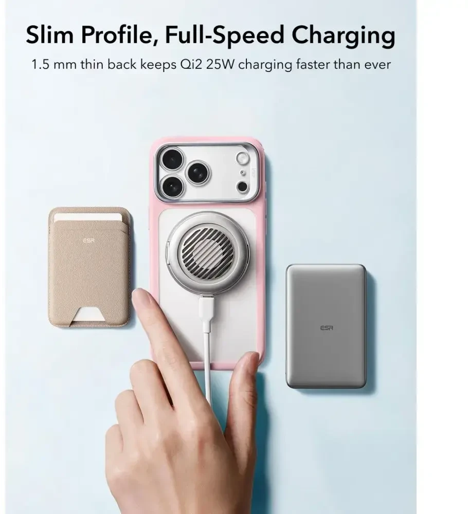 Dėklas ESR CLASSIC HYBRID KICKSTAND MAGSAFE IPHONE 17 PRO MAX / 18 PRO MAX FROSTED BUBBLEGUM Rožinis