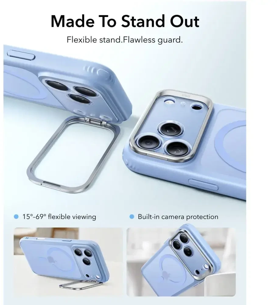 Dėklas Esr Classic Hybrid Kickstand Magsafe iPhone 17 Pro Max / 18 Pro Max frosted light mėlynas