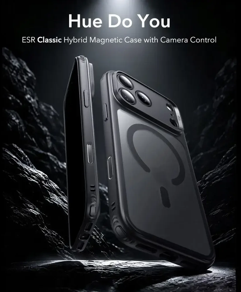 Dėklas Esr Classic Hybrid Magsafe iPhone 17 Pro Max / 18 Pro Max frosted juodas